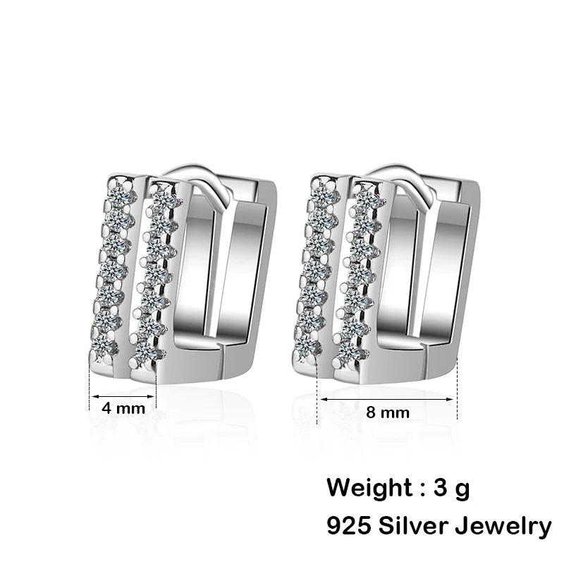 Golden/silver Square Shape Hoop Earrings