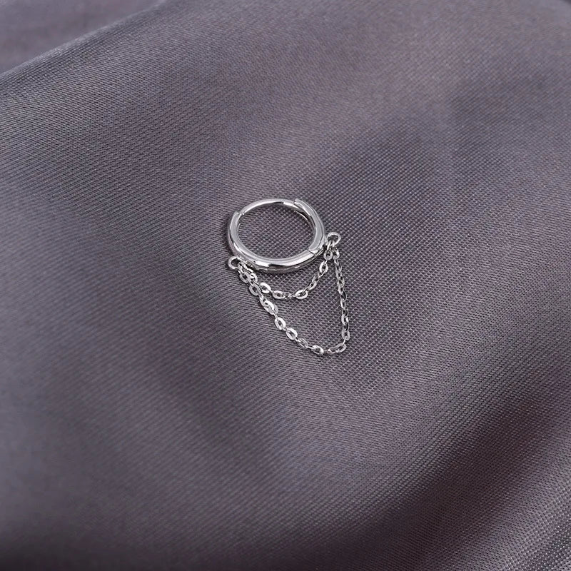 1Pc Sterling Silver Hoop Earring