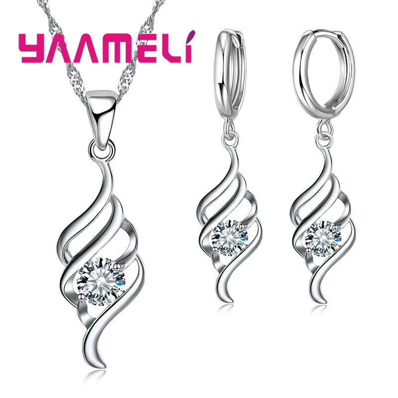 Pendant Necklace Hoop Earring Fashion Classic Collares Wedding Gift