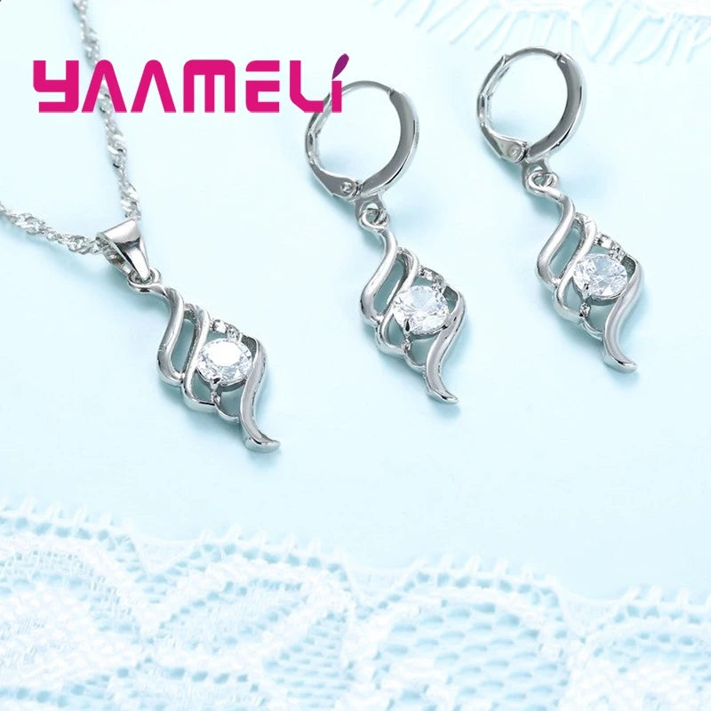 Pendant Necklace Hoop Earring Fashion Classic Collares Wedding Gift