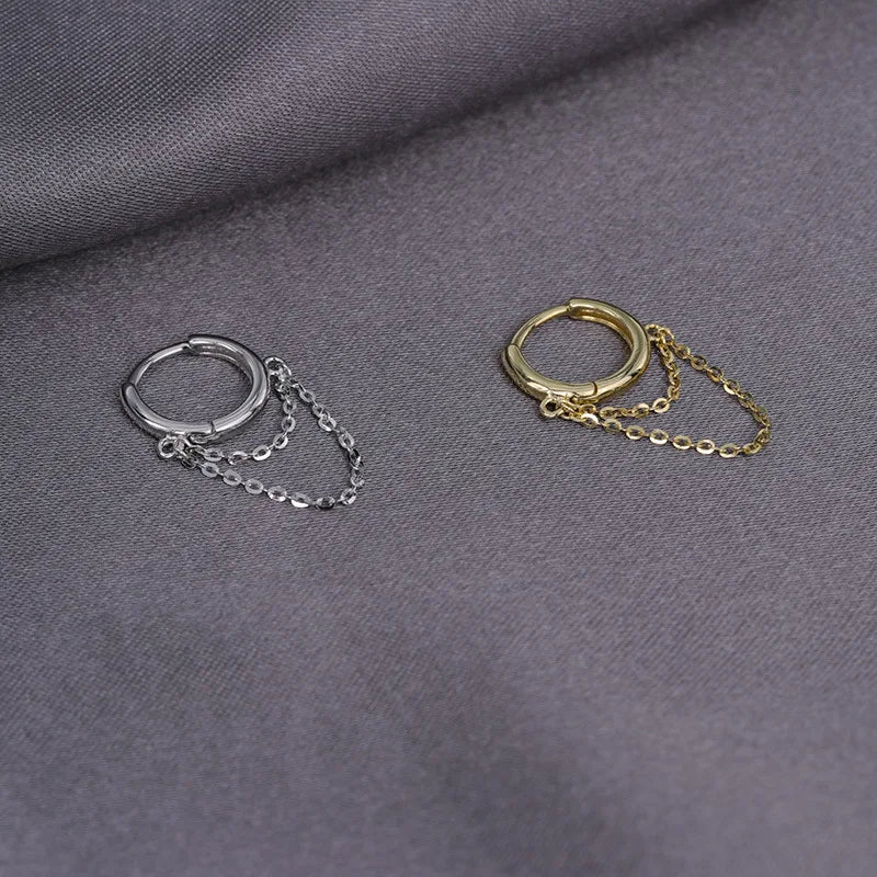 1Pc Sterling Silver Hoop Earring