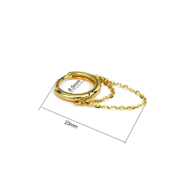 1Pc Sterling Silver Hoop Earring