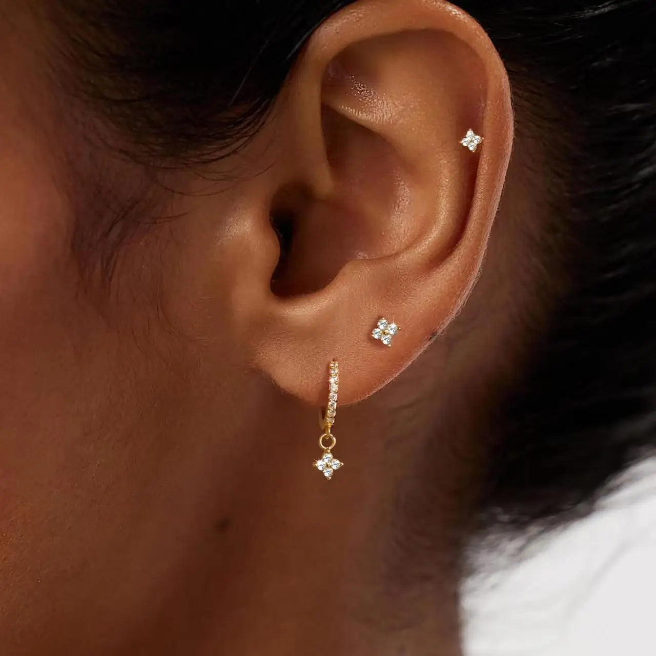 Simple Fashion Crystal Hoop Earring