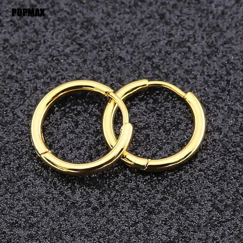 Single Minimal Gold Color Tiny Cartilage Hoop Earrings