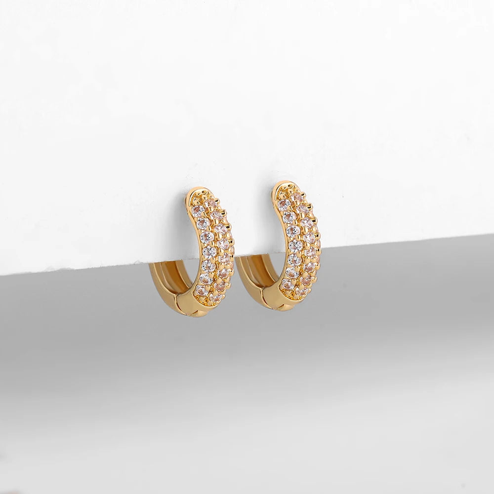 NEW Gold Plated Huggie Earrings