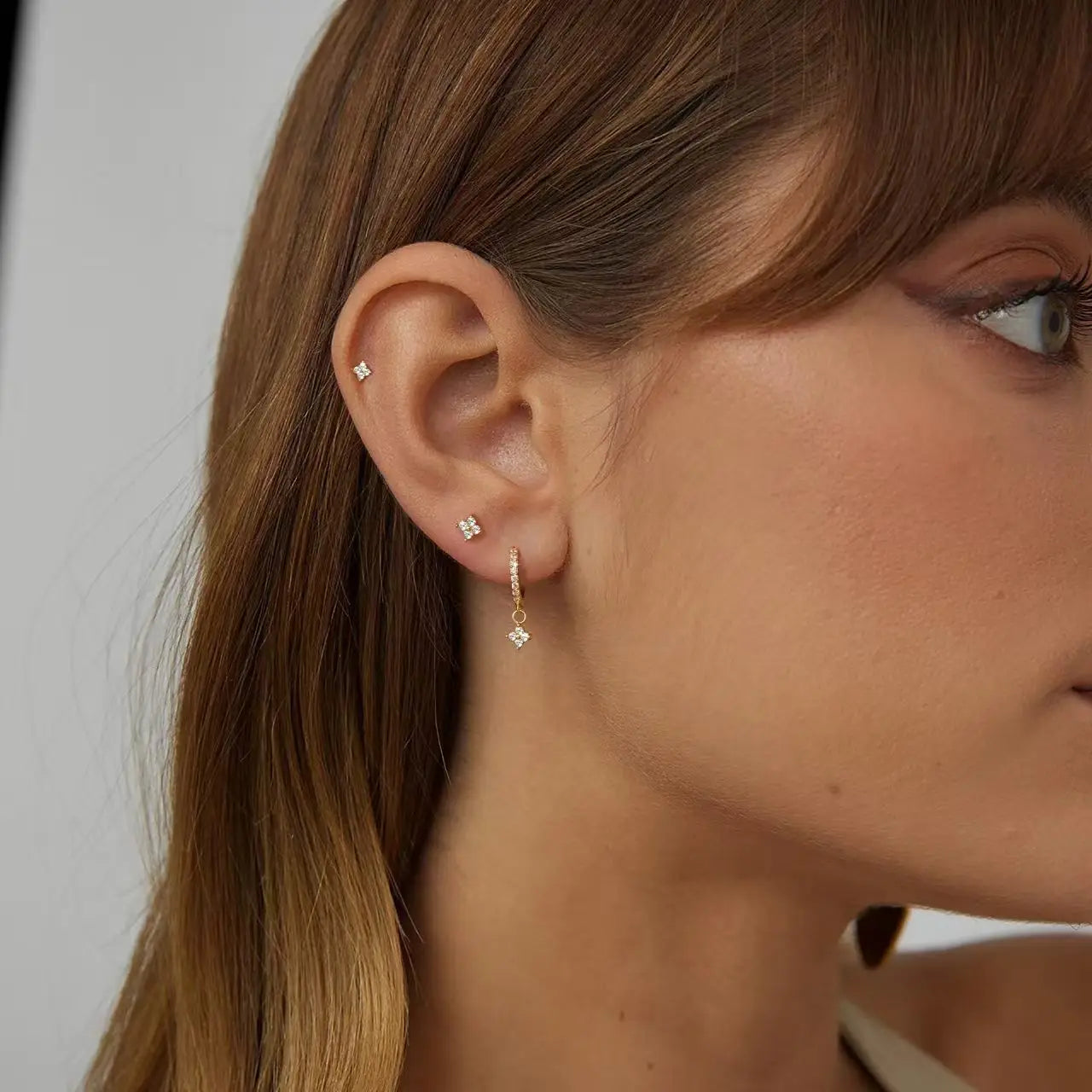 Simple Fashion Crystal Hoop Earring