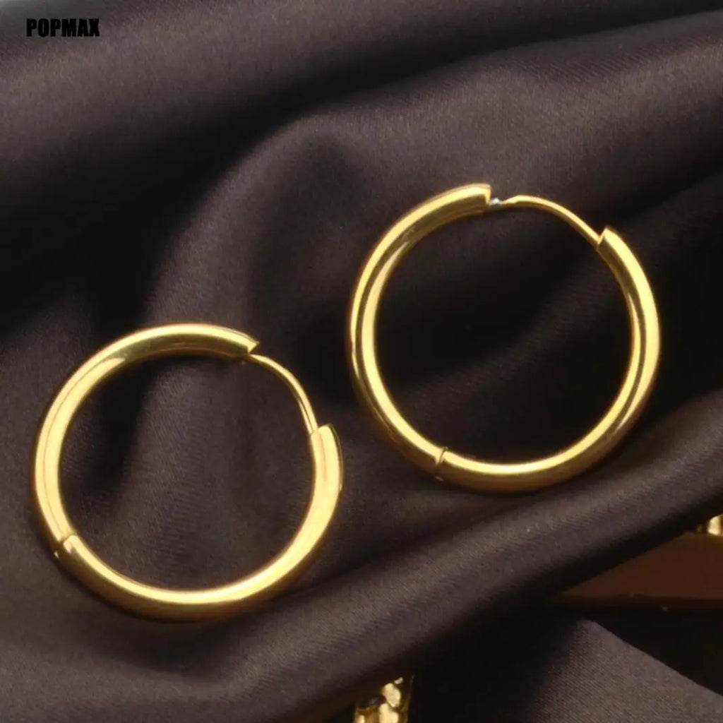 Single Minimal Gold Color Tiny Cartilage Hoop Earrings