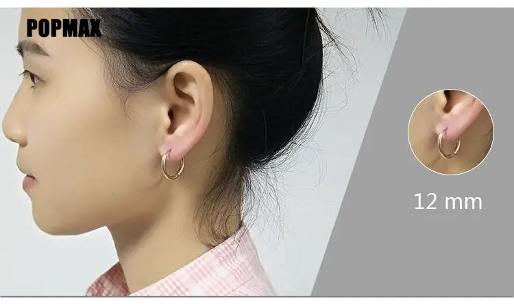 Single Minimal Gold Color Tiny Cartilage Hoop Earrings