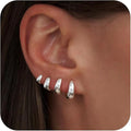 14K Gold Plated Chunky Hoop Earrings