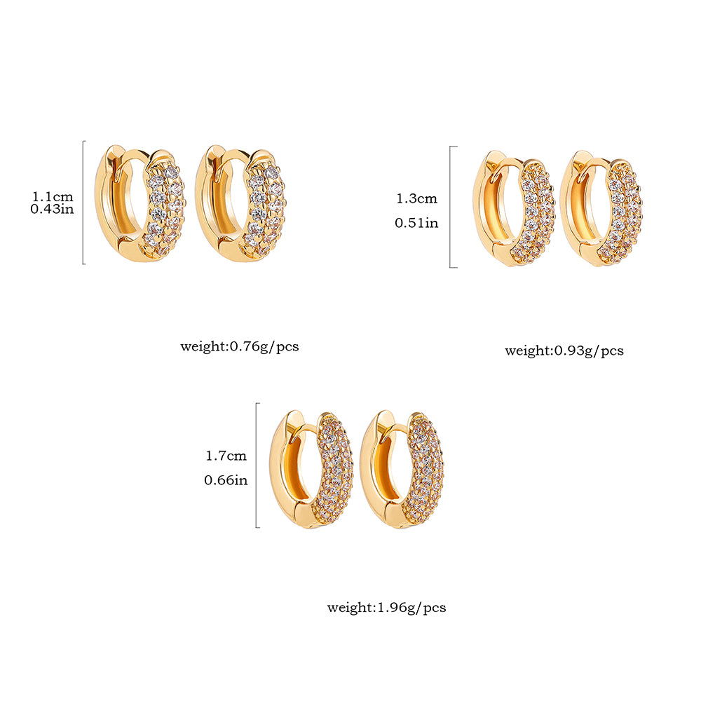 NEW Gold Plated Huggie Earrings