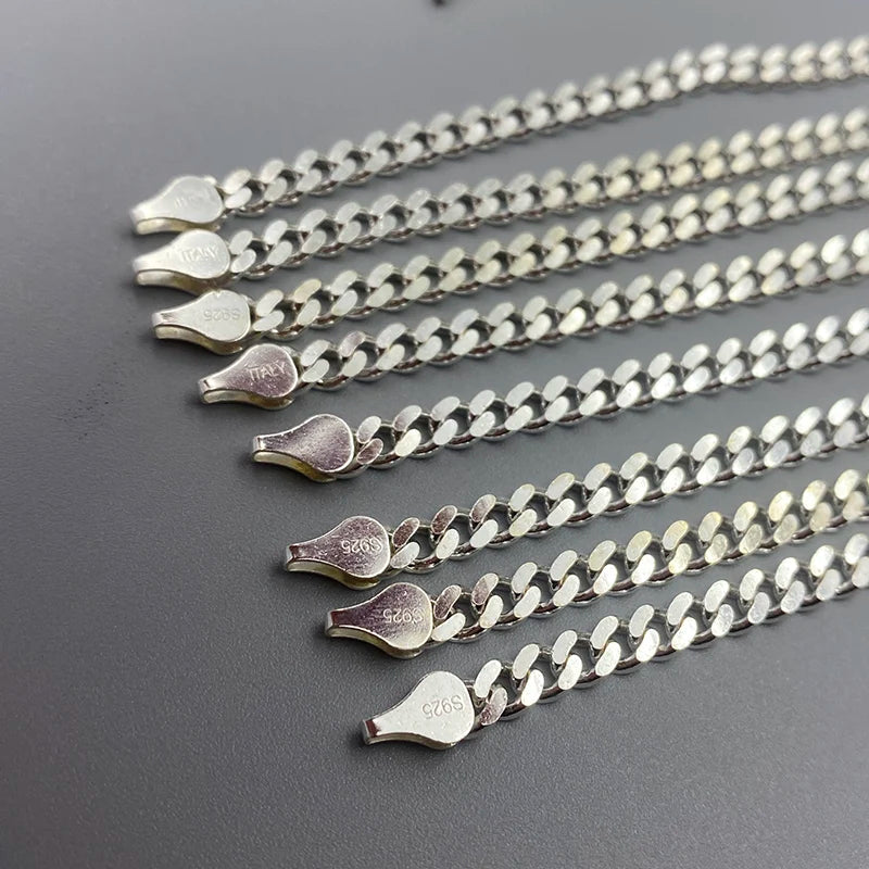 Sterling Silver Cuban Chain Bracelet