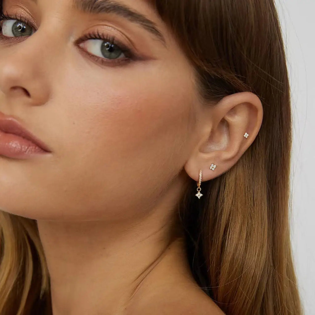 Simple Fashion Crystal Hoop Earring