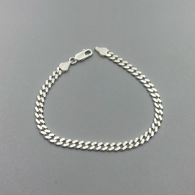 Sterling Silver Cuban Chain Bracelet