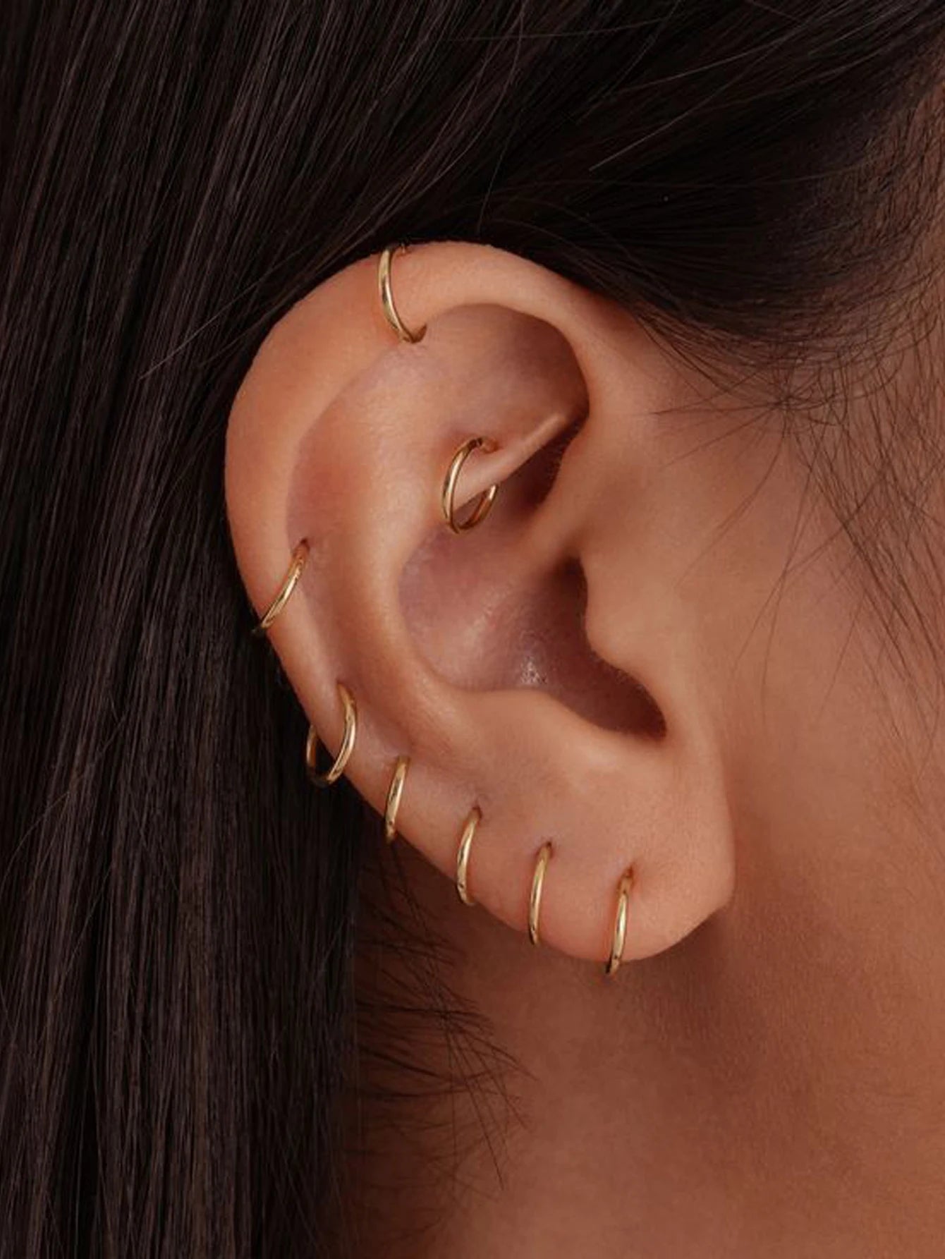 5 Pairs Small Hoop Earrings