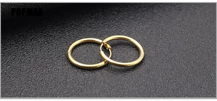 Single Minimal Gold Color Tiny Cartilage Hoop Earrings